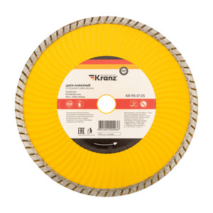 Диск алмазный отрезной Turbo волна 230x22.2x2.4x10 мм (Kranz) KR-90-0135
