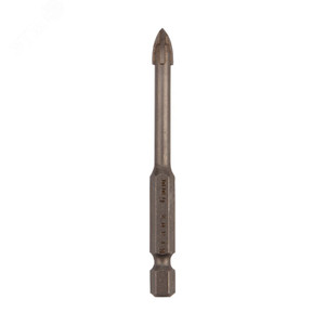 Сверло по стеклу и керамике 6 мм 4 грани шестигранный хвостовик (Kranz) KR-91-0649