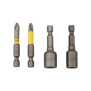 Набор бит и торцевых головок магнитные (PH2, PZ2, 8 мм, 10 мм) длина 50 мм, сталь S2 (Kranz) KR-92-0461