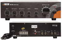 Усилитель трансляционный, mp3, WMA с разъемами для установки USB/SD/MMC-карт 35 Вт, USB-проигрыватель, 3 микр/2 лин входа (Roxton) AA-35M