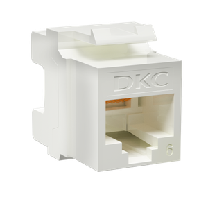 Модуль Keystone RJ45 CAT6 неэкр180 градусов белый (DKC) RNK6U180WH