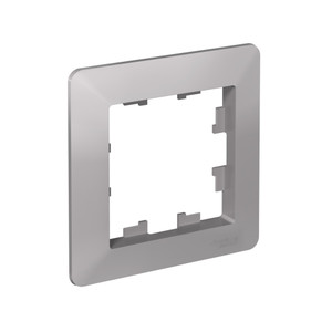 ATLASDESIGN AIR 1-постовая РАМКА, АЛЮМИНИЙ/дымчатый черный (Systeme Electric) ATN220301