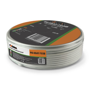 Кабель коаксиальный RG-6SAT-703B CADENA белый (Cadena)