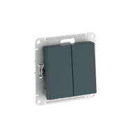 ATLASDESIGN 2-клавишный ПЕРЕКЛЮЧАТЕЛЬ, сх.6/2, 10АХ, быстрозажимные клеммы, ИЗУМРУД (Systeme Electric) ATN000865S