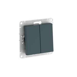 ATLASDESIGN 2-клавишный ПЕРЕКЛЮЧАТЕЛЬ, сх.6/2, 10АХ, быстрозажимные клеммы, ИЗУМРУД (Systeme Electric) ATN000865S