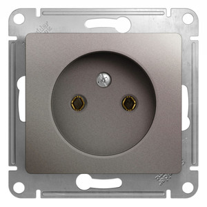 GLOSSA розетка без заземления платина (Systeme Electric) GSL001241