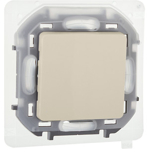 Выключатель 1-клавишный проходной 10АХ IP44 безвинтовое крепление слоновая кость INSPIRIA (IEK) 673671