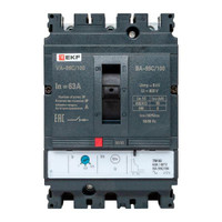 Выключатель автоматический трехполюсный ВА-99C 100/63А 3P 35кА (EKF) mccb99C-100-63