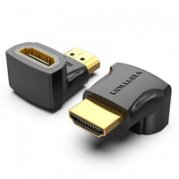 Адаптер переходник HDMI v2.0 19M на 19F, угол 90, контакты позолоченные (Vention) AIOB0