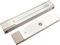 Замок электромагнитный ALM-300P-12V, усилие удержания якоря 250 – 300 кгс, с датчиком состояния двери, серый (ALeko) AL004304