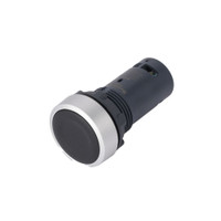 Кнопка SB7 моноблочная 22мм черная с возвратом, металл, 1НО+1НЗ, IP65 (Systeme Electric) SB7EA25