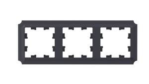 ATLASDESIGN ANTIQUE 3-постовая рамка, универсальная, КАРБОН (Systeme Electric) ATN101003