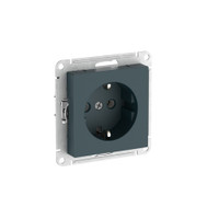 ATLASDESIGN РОЗЕТКА с заземлением, 16А, быстрозажимные клеммы, ИЗУМРУД (Systeme Electric) ATN000843S