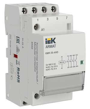 ARMAT Контактор модульный KMR 25А 230В AC 4НО IEK (IEK) AR-KMR10-025-40-230