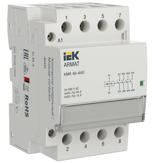 Контактор модульный KMR 40А 230В AC 4НО (IEK) AR-KMR10-040-40-230
