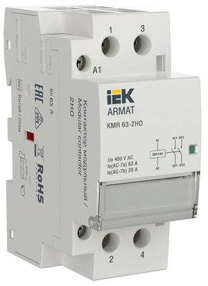 ARMAT Контактор модульный KMR 63А 230В AC 2НО IEK (IEK) AR-KMR10-063-20-230