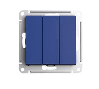 ATLASDESIGN выключатель трехклавишный, сх.1+1+1, 10АХ, механизм, АКВАМАРИН (Systeme Electric) ATN001131