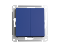 ATLASDESIGN переключатель двухклавишный, сх.6/2,  10АХ, механизм, АКВАМАРИН (Systeme Electric) ATN001165