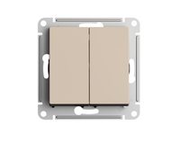 ATLASDESIGN выключатель двухклавишный, сх.5, 10АХ, механизм, ПЕСОЧНЫЙ (Systeme Electric) ATN001251