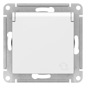 ATLASDESIGN РОЗЕТКА с заземл. со шторками с крышкой, 16А, IP20, механизм, ЛОТОС (Systeme Electric) ATN001346