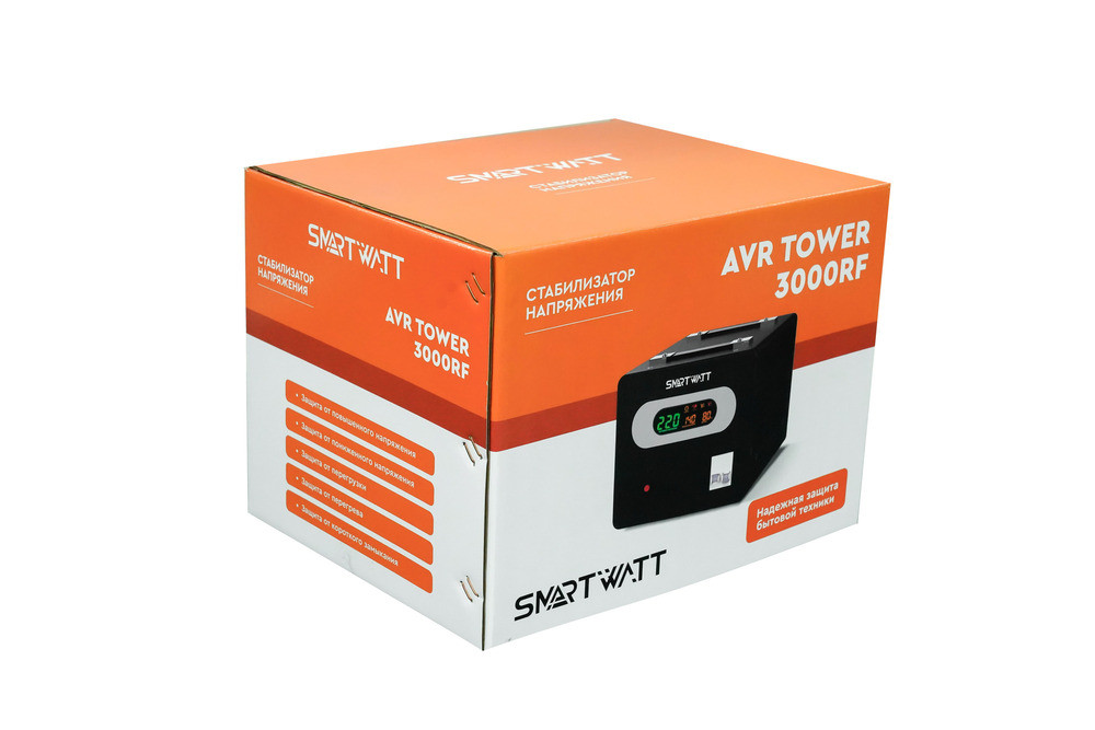 Стабилизатор напряжения напольный 3 кВА (SMARTWATT) AVR TOWER 3000RF
