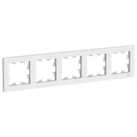 Рамка пятипостовая ATLASDESIGN универсальная белый (Systeme Electric) ATN000105