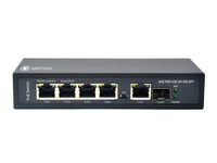 Коммутатор неуправляемый 4 порта RJ45/SFP 10 100 1000 Мб/с PoE 65Вт (Optimus CCTV) U1E-4G/1G/1S