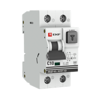 Автомат дифференциальный Автоматический выключатель дифференциального тока АВДТ-63 10А/ 30мА (характеристика C, эл-мех тип AC) 6кА PROxima (EKF) DA63-10-30-AC