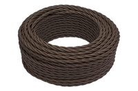 Ретро провод 3х1,5 Коричневый (матовый) 50м (Bironi) B1-434-72-50