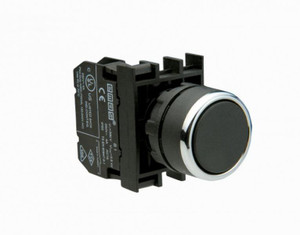 Кнопка 1НО, чёрный цвет, серия B,250В AC, 4А, IP50 (EMAS) B100DH