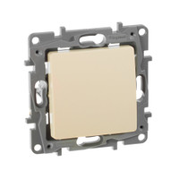 Выключатель 1-клавишный 10А безвинтовое крепление слоновая кость ETIKA (IEK) 672301