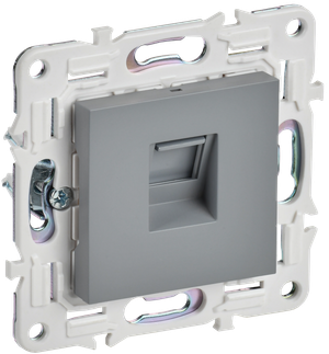 SKANDY Розетка компьютерная RJ45 кат.5E SK-K01Gr серый IEK (IEK) SK-K10-1-K03