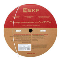 Трубка термоусаживаемая ТУТ нг 4/2 белая рулон PROxima (EKF) tut-4-w