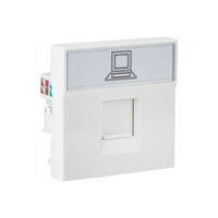 Розетка RJ45, категории 5e (ширина 2 модуля) (EKF) E2MK015E-135-10