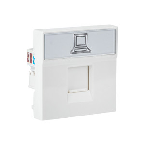 Розетка RJ45, категории 5e (ширина 2 модуля) (EKF) E2MK015E-135-10