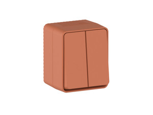 AtlasDesign PROFI IP54 О/У 2-клавишный ВЫКЛЮЧАТЕЛЬ 10 АХ, ТЕРРАКОТОВЫЙ (Systeme Electric) ATN547051