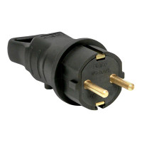 Вилка угловая каучуковая с кольцом 230В 2P+PE 16A IP44 PROxima (EKF) RPS-017-16-230-44