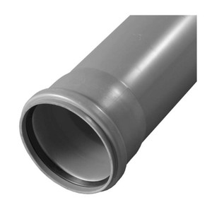 Труба канализационная 50x1000 мм, толщина 1.5, PP однораструбная, серая (Valfex) 220500100
