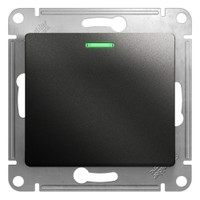 Выключатель одноклавишный, с подсветкой, схема 1А, в рамку, антрацит (Systeme Electric) GSL000713