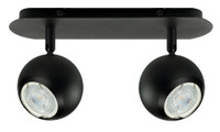 Светильник настенно-потолочный спот OL36-2 BK MR16 GU10 IP20 черный (ЭРА) Б0056370