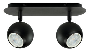 Светильник настенно-потолочный спот OL36-2 BK MR16 GU10 IP20 черный (ЭРА) Б0056370