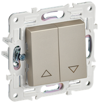 SKANDY Выключатель жалюзи 10А SK-V12Sh шампань IEK (IEK) SK-V15-0-10-K37