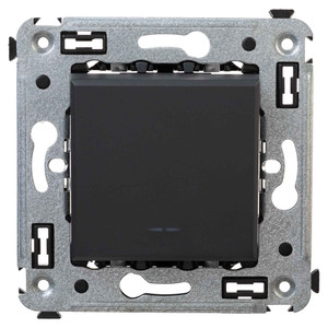 Avanti Выключатель одноклавишный в стену Черный   матовый (DKC) 4412103