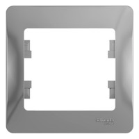 GLOSSA Рамка 1 пост алюминий (Systeme Electric) GSL000301