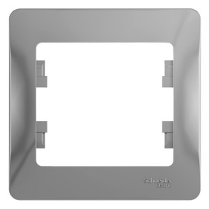 GLOSSA Рамка 1 пост алюминий (Systeme Electric) GSL000301