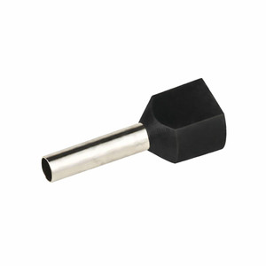 Наконечник-гильза двойная с изолир.фланцем 1,5 кв.мм черный (НШВИ2) (DKC) IFD2-1.5-8BK