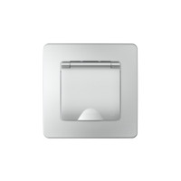 BLANCA С/У IP44 РОЗЕТКА с заземл. со шторк., с крышкой, 16А, 250В, АЛЮМИНИЙ (Systeme Electric) BLNRS441113