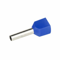 Наконечник-гильза двойная с изолир.фланцем 2,5 кв.мм синий (НШВИ2) (DKC) IFD2-2.5-10BL