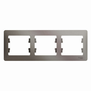 GLOSSA рамка 3-постовая горизонтальная платина (Systeme Electric) GSL001203
