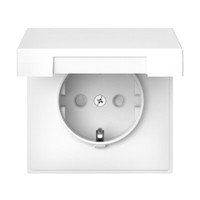 ARTGALLERY розетка с заземл. со шторк. с крышкой, 16А, IP20, механизм, белый (Systeme Electric) GAL000146